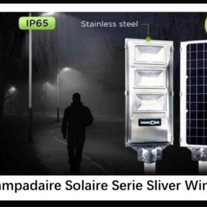 LAMPADAIRE SOLAIRE 90W SERIE SLIVER WING-LUMINAIRE EXTERIEUR IP65