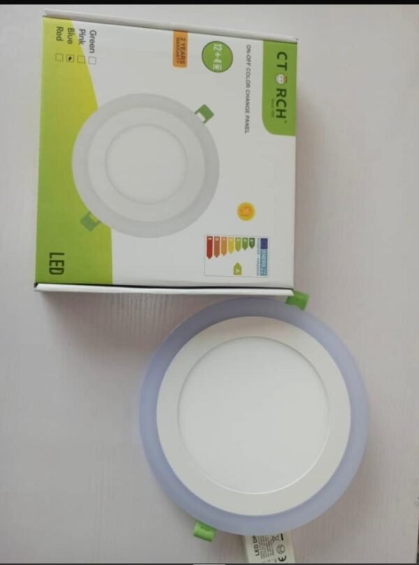 SPOT LED PANEL 12+4W CTORCH- HUBLOT LUMINEUX ROND A CHANGEMENT DE COULEUR