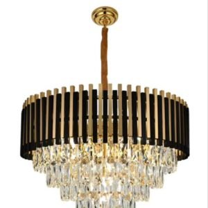 LUSTRE CRISTAL SALIKA 50CM-SUSPENSION ELEGANTE POUR SALON ET SALLE A MANGER