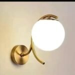 APPLIQUE MURALE MODERNE DOREE-LUMINAIRE DESIGN AVEC GLOBE