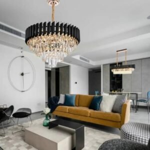 LUSTRE CRISTAL ARENA 40CM-SUSPENSION CIRCULAIRE ELEGANTE