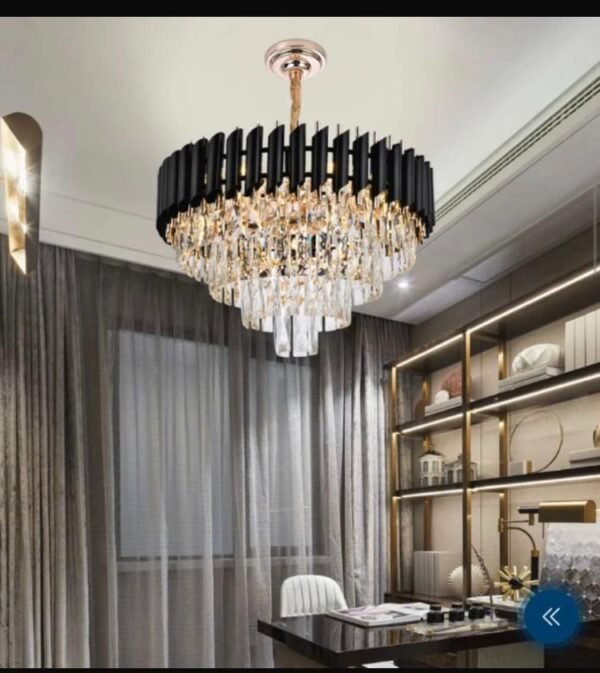 LUSTRE CRISTAL ARENA 50CM-SUSPENSION CIRCULAIRE ELEGANTE