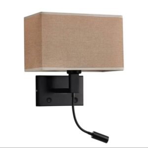 APPLIQUE MURALE MODERNE AVEC LISEUSE-LUMINAIRE DOUBLE POUR CHAMBRE D'HOTEL OU SALON