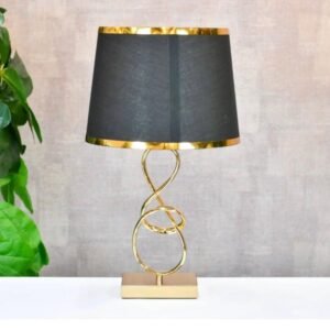 LAMPE DE CHEVET-PIED EN CERAMIQUE TORSADEE