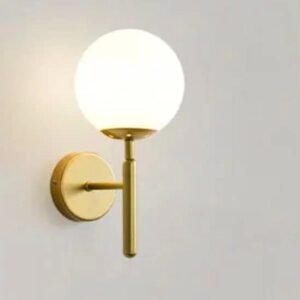 APPLIQUE MURALE LED MODERNE EN METAL DORE AVEC GLOBES LUMINEUX