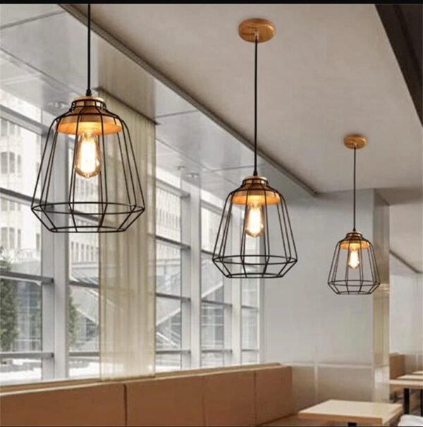 SUSPENSION LUMINAIRE EN METAL A 3 LAMPES-PLAFONNIER
