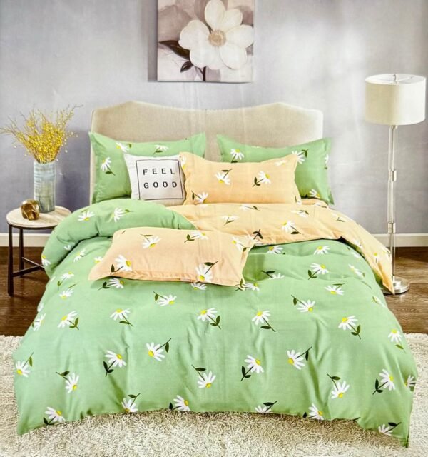 Parure de Lit à Motifs Géométriques Deux Places- Ensemble de Draps Tendance & Moderne – Image 11