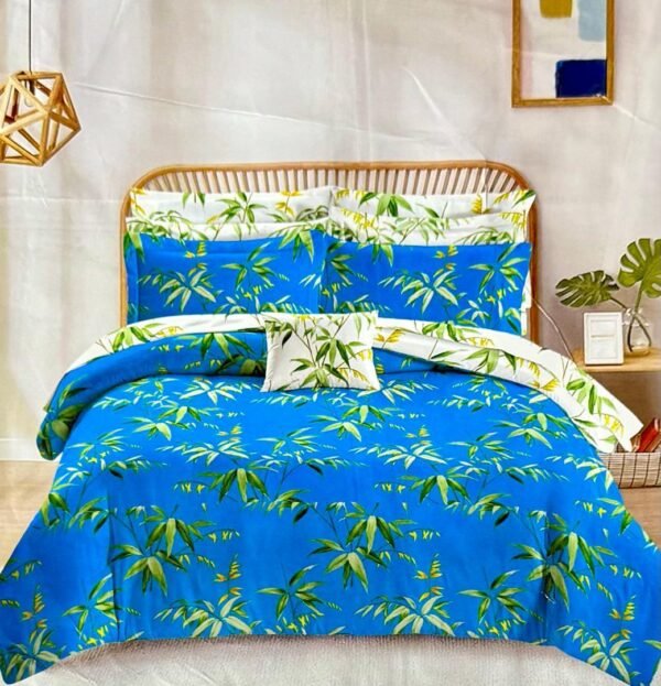 Parure de Lit à Motifs Géométriques Deux Places- Ensemble de Draps Tendance & Moderne – Image 5