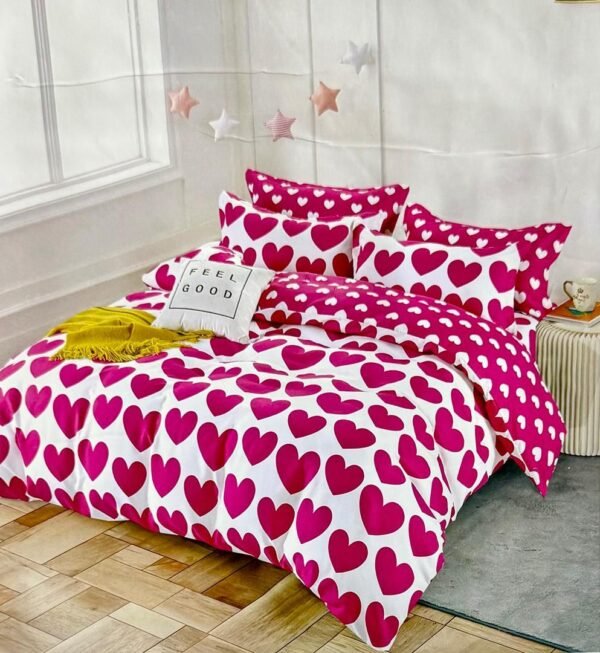 Parure de Lit à Motifs Géométriques Deux Places- Ensemble de Draps Tendance & Moderne – Image 8