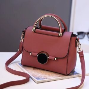 Sac à main boxy Avec poignées métalliques rondes
