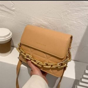 Sac à Main pour Femme - Bandoulière Large & Chaîne Dorée Tendance