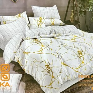 Parure de Lit MIKA - Ensemble 3 Places | Design Géométrique Tendance