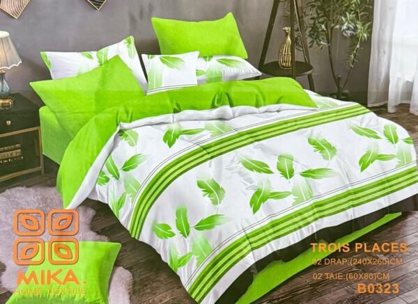 Parure de Lit MIKA - Ensemble 3 Places | Design Géométrique Tendance – Image 6