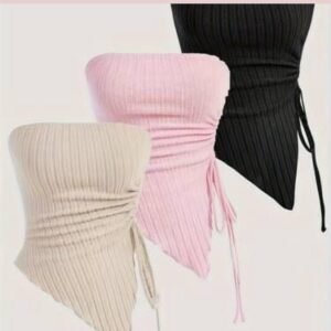 Top Bustier Côtelé