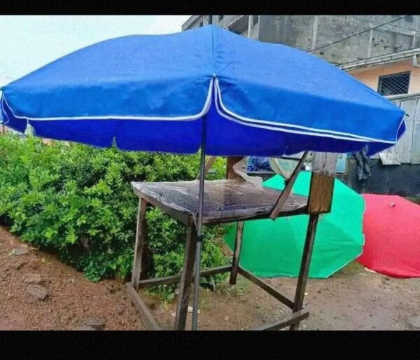 Parasol de marché bleu - Pour une protection solaire efficace doublé et durable