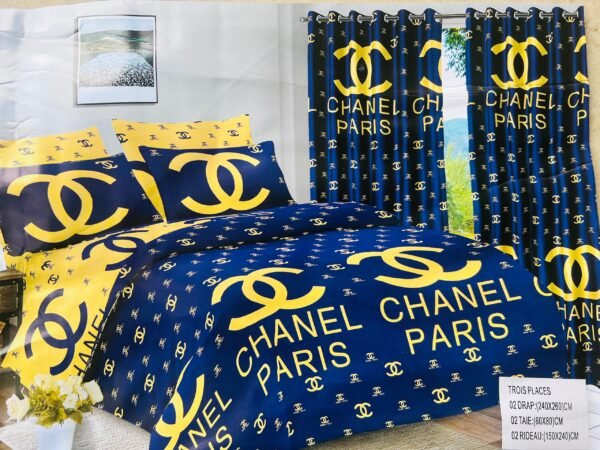 Parure de Lit et Rideaux Florale - Ensemble de 3 Pièces pour une Chambre Élégante – Image 7