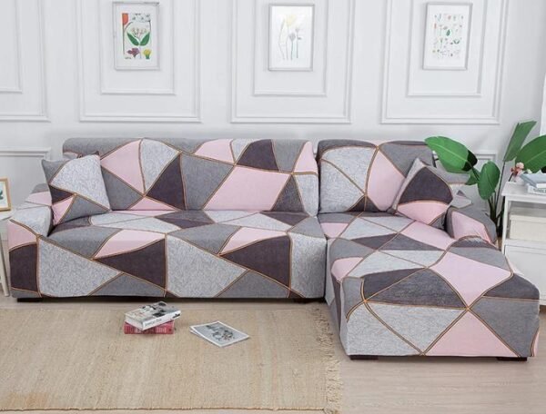 Housse de Canapé d'Angle Extensible - Motif Géométrique Moderne – Image 15