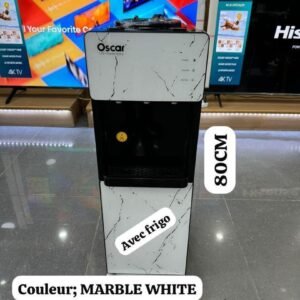 Fontaine à Eau Oscar OSC-WD-168 avec Réfrigérateur - Design Marbre Blanc