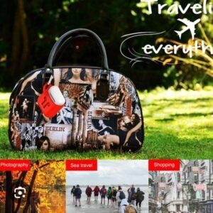 Sac de Voyage/Weekend Imprimé Rétro – Sac à Main Cabas Fourre-Tout