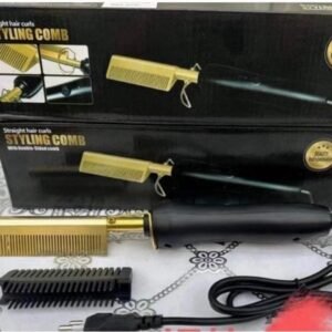 Peigne chauffant lisseur à double face pour cheveux