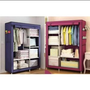 Moyenne Penderie Démontable en Tissu et Étagères - Armoire Portable Modulable
