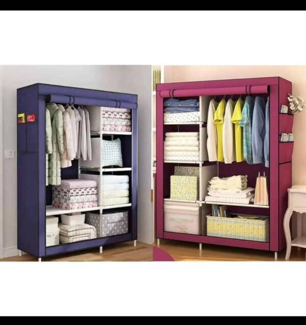 Moyenne Penderie Démontable en Tissu et Étagères - Armoire Portable Modulable