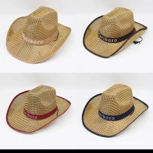 Chapeau de soleil en paille tissée - Accessoire d'été unisexe