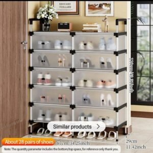 Étagère à chaussures modulaire 5 niveaux - Rangement de chaussures compact
