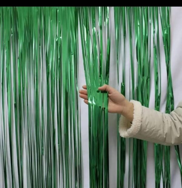 Rideau de fête à franges en tinsel - Décoration d'anniversaire et toile de fond