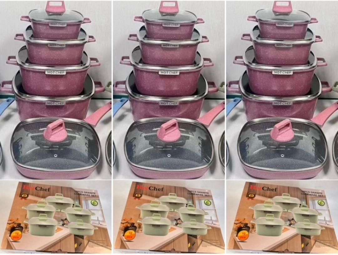 Ensemble de cuisine Hot Chef en granite - 10 pièces et plus