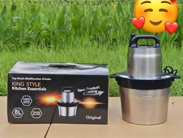 Hachoir Multifonction Inox KING STYLE 8L - Moteur Cuivre 100% - Lame Italienne