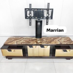 Meuble TV Design Marrian avec Support Mural Intégré – Plateau Effet Marbre