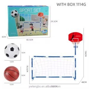 Jeu de Basket et Football 2 en 1 pour Enfants (2-10 ans)