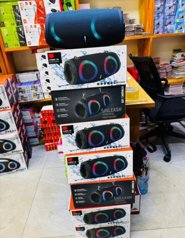 Baffle portable Bluetooth avec haut-parleur - Lumières LED et poignée de transport