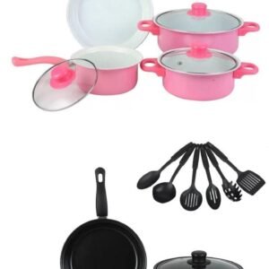 Batterie de Cuisine Complète et Ustensiles - Sets de Poêles et Casseroles Antiadhésives