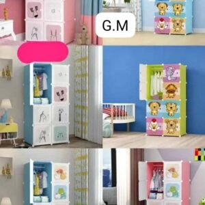 Armoire de Rangement Modulable pour Enfants - Thème Animaux Mignons | Penderie et Étagères