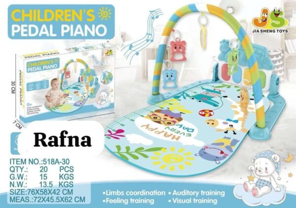 Tapis d'éveil bébé multifonction Rafna avec piano au pied