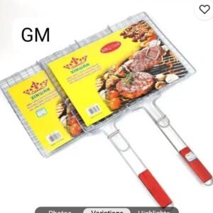 Grille de Barbecue Rectangulaire avec Poignée - Accessoire de Cuisine Extérieure | Parfaite pour les Viandes et les Poissons