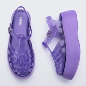 Sandales Melissa à plateforme transparentes, plusieurs couleurs