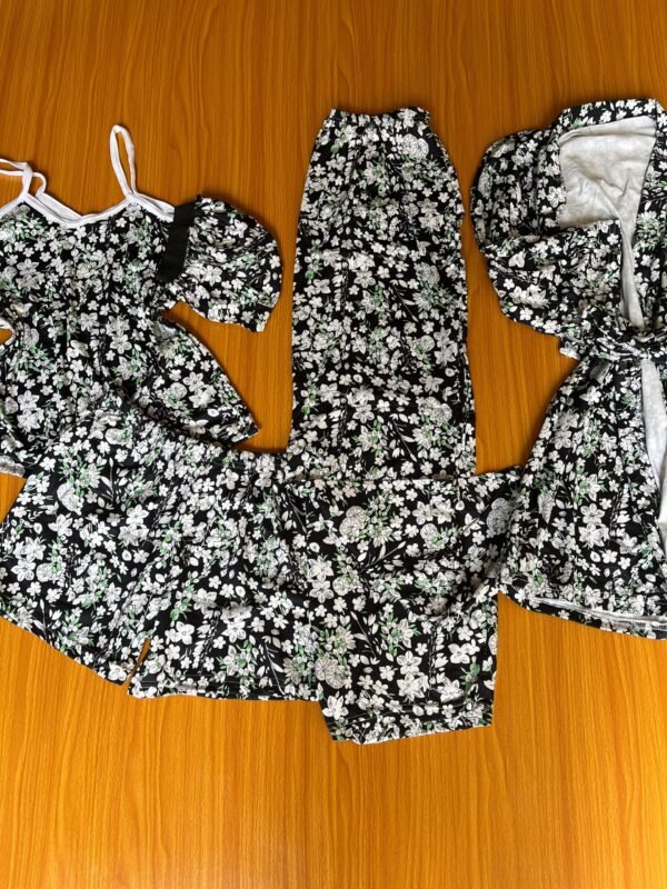 Pyjama 4 pièces - Ensemble de nuit polyvalent pour toutes les saisons – Image 6