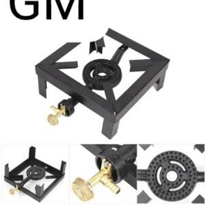 Réchaud à gaz portable en fonte - Parfait pour la cuisine d'extérieur et le camping
