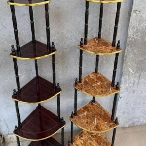 Étagère d'Angle Décorative - Meuble de Rangement Multi-Niveaux
