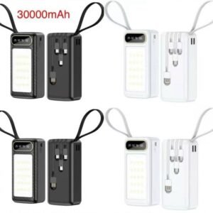 PowerBank 30 000 mAh avec lampe LED, plusieurs couleurs