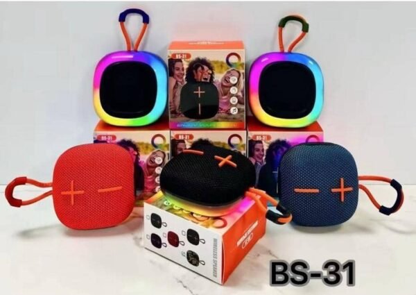 Enceinte Bluetooth portable BS-31 avec lumières LED, plusieurs couleurs