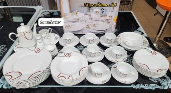 Service de Table Complet 50 Pièces en Porcelaine Pure et Raffinée – Image 4