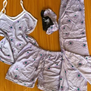 Pyjama 4 pièces - Ensemble de nuit polyvalent pour toutes les saisons