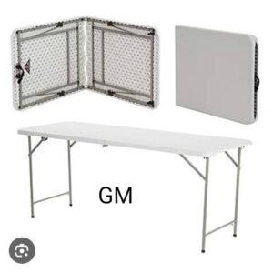 Table pliante portable GM - Idéale pour les réceptions, le camping et les fêtes
