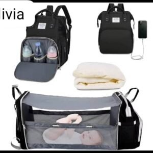 Sac à Langer Multifonction pour Bébé - Sac à Dos Convertible en Berceau de Voyage