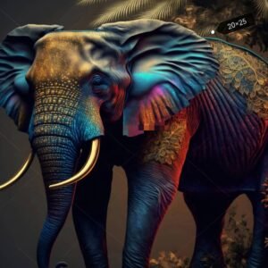 Tableau décoratif Éléphant - Impression sur toile 20x25 cm
