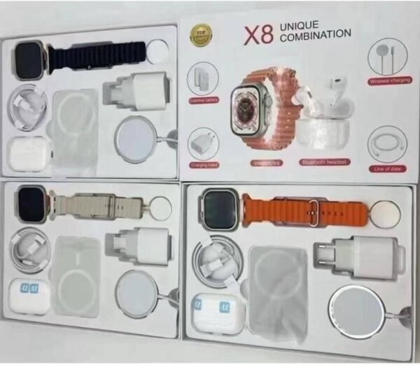 Coffret X8 Unique Combination - Montre connectée, écouteurs sans fil et chargeurs